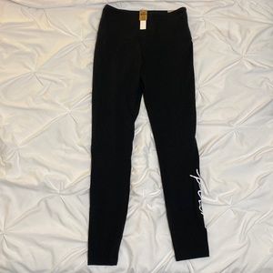 PINK high waist full length leggings size medium black